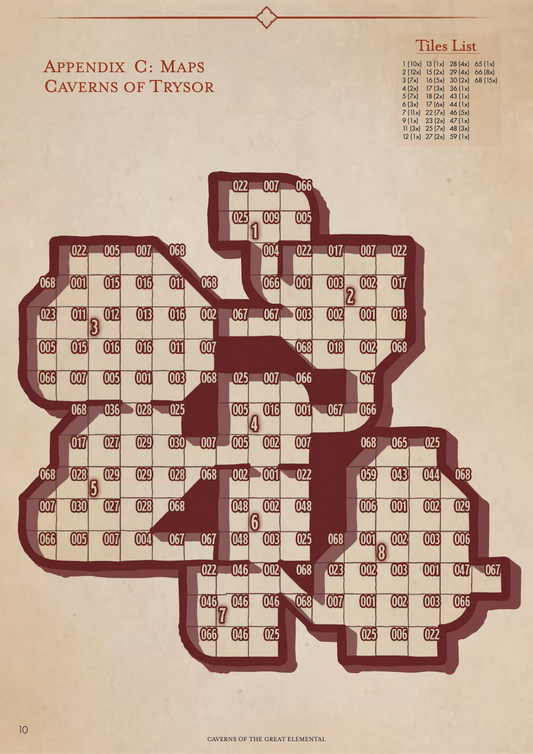 Caverns of Trysor Map